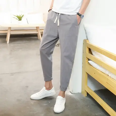 九分裤男小脚裤男休闲裤学生哈伦裤束脚裤9分运动裤子男宽松韩版商品大图