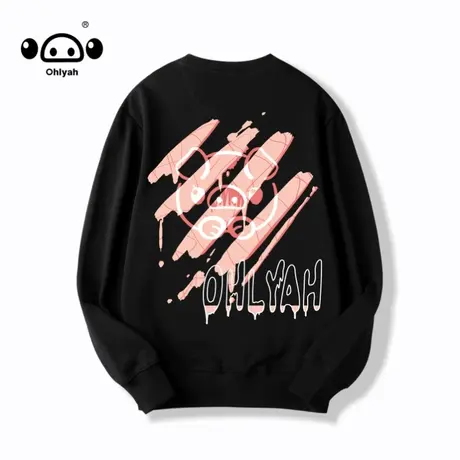 圆领印花卫衣女秋新款韩版潮流ins简约上衣团建公司队服毕业班服商品大图