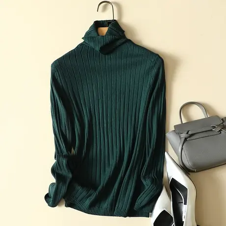 堆堆高领毛衣打底衫女士内搭秋冬2022年新款爆款洋气百搭针织上衣商品大图