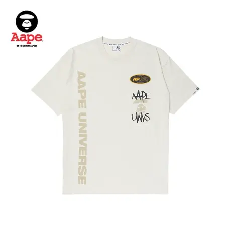 Aape旗舰店男装秋冬猿颜字母图案潮流个性印花短袖T恤1385XAL商品大图