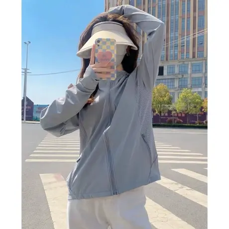 冰丝防晒衣女2023年新款夏季薄款开衫防晒服外穿宽松百搭长袖外套图片