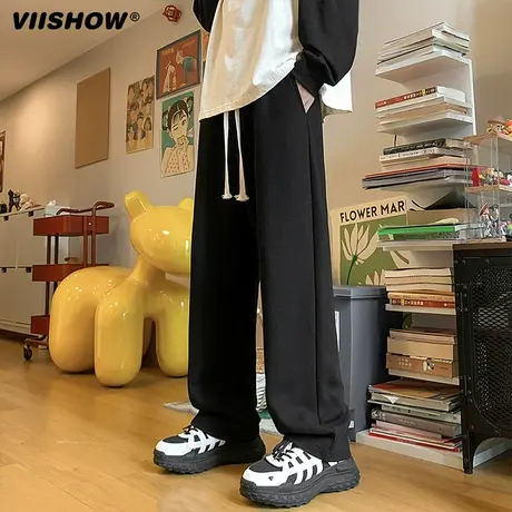 VIISHOW卫裤男春秋潮牌ins百搭运动休闲裤子男宽松直筒阔腿长裤商品大图