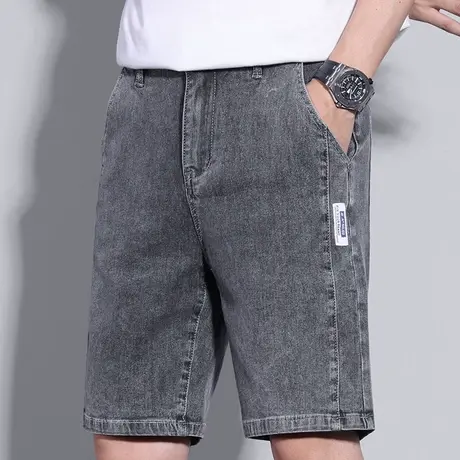 五分休闲牛仔短裤男士宽松外穿潮牌中裤子夏季薄款大裤衩夏天夏裤商品大图