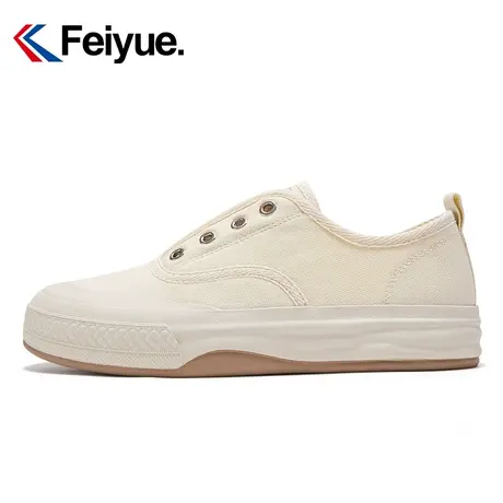 feiyue/飞跃软底帆布鞋女2023秋冬新款一脚蹬百搭透气休闲板鞋885商品大图