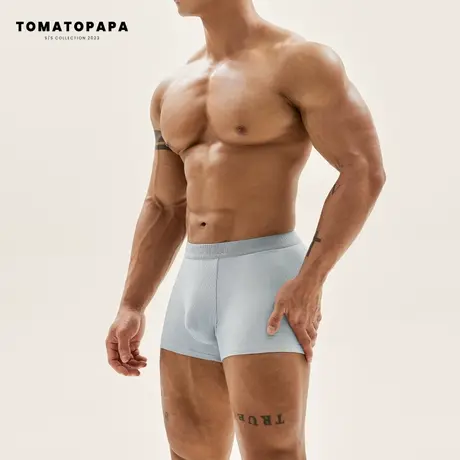 【3条装】TOMATOPAPA四角内裤亲肤贴身裤子男高弹简约睡眠短裤衩商品大图