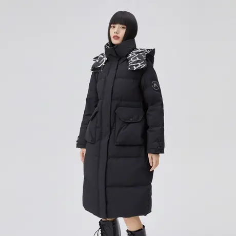 艾莱依秋冬季新款2022年披风式中长款羽绒服女时尚设计感小众外套商品大图