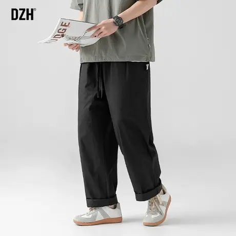 男士黑色纯棉休闲裤男春夏款直筒宽松2023新款美式工装裤男款裤子商品大图