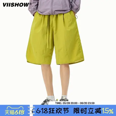 VIISHOW夏季户外登山徒步速干短裤男潮牌日系简约宽松休闲五分裤图片
