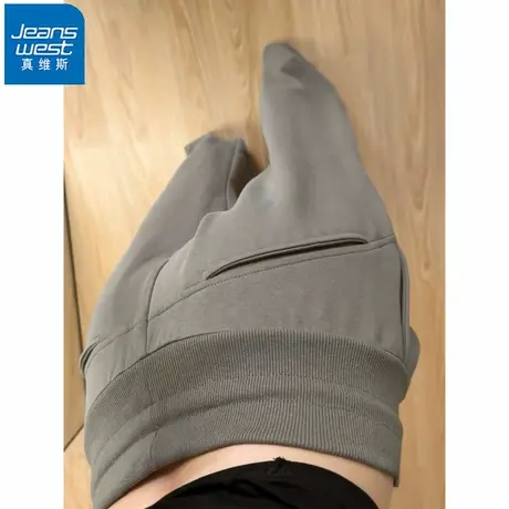 NR真维斯运动卫裤子女2025新款抽绳宽松慵懒风bf垂感阔腿小个子秋商品大图