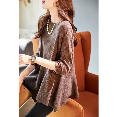 宝诗黎【新品价298元】圆领宽松慵懒羊毛衫XM5089商品大图