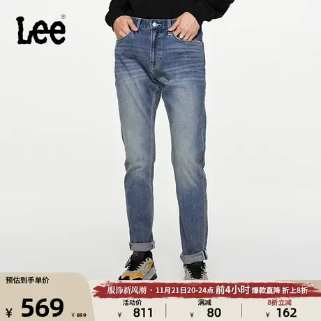 Lee商场同款23秋冬新品709修身锥形浅蓝色男牛仔裤潮LMB1007095FW图片