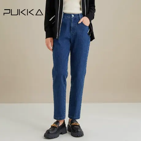 蒲PUKKA 牛仔裤女修身显瘦牛仔长裤纯棉小脚裤四季款裤子图片