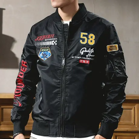 冬装男潮上衣2022年新款时尚短款宽松休闲工装外套夹克宽松外套男图片