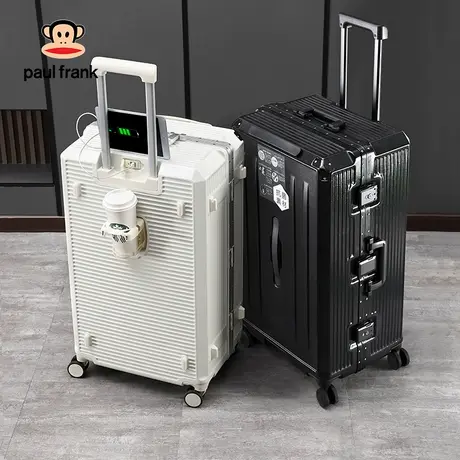 大嘴猴多功能行李箱铝框拉杆箱皮箱万向轮新款旅行箱密码箱子男女图片