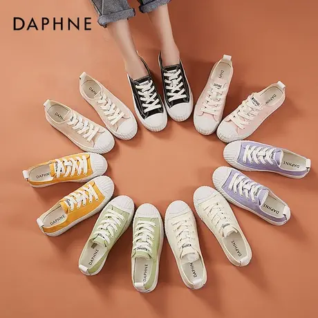 达芙妮低帮薄款板鞋ulzzang韩版百搭2020年夏季女ins潮鞋帆布鞋女图片