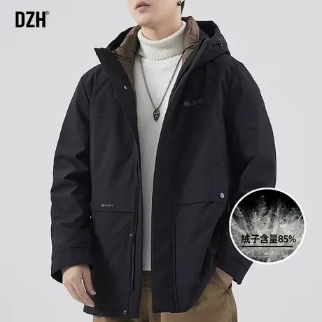 男士可拆卸内胆鹅绒羽绒服男潮短款冬季加厚2024新款保暖防寒外套图片