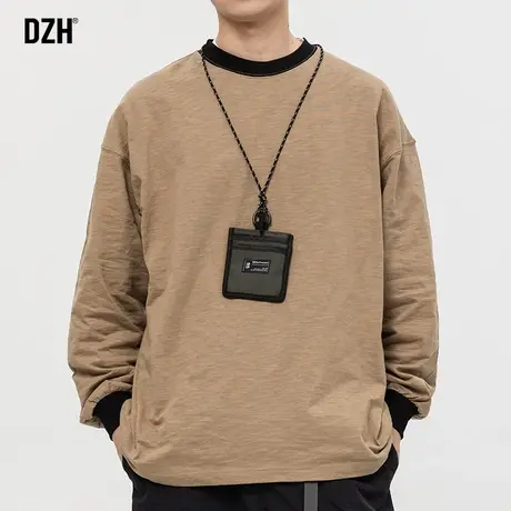 男生纯棉t恤男长袖百搭上衣男款2024年春季新款打底衫潮流体恤衫商品大图