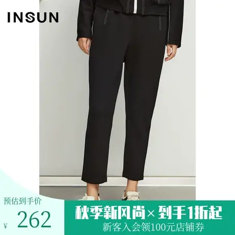 恩裳春季简约明线时尚感设计舒适运动休闲裤女商品大图