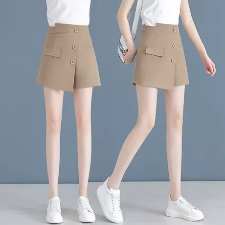 时尚西装裙裤女2023新款夏季薄款设计感高腰显瘦洋气百搭a字短裤图片