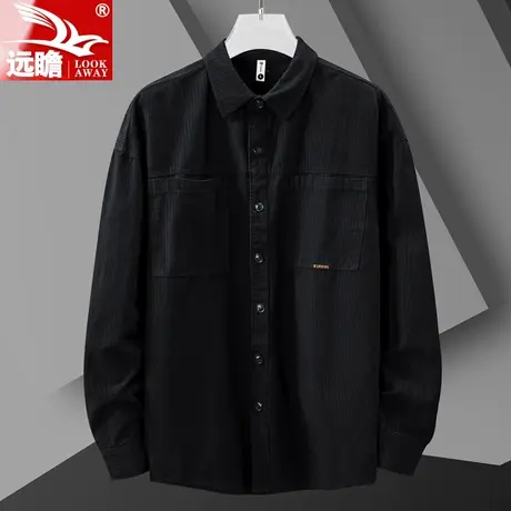 纯棉衬衫式外套男士春秋款休闲衬衣时尚宽松秋冬季开衫夹克男上衣商品大图