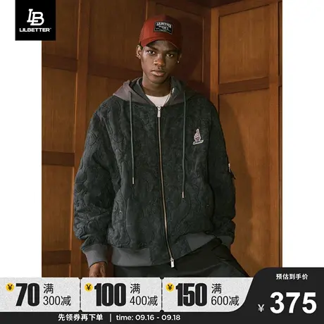 Lilbetter棉服男款冬季新款棉衣美式连帽外套潮流夹克复古棉袄LB商品大图