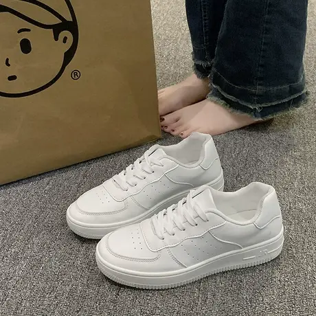 网红配裙子小白鞋女2023夏季新款轻便百搭透气鞋子女休闲厚底板鞋商品大图