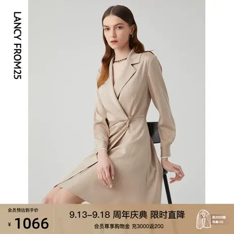 朗姿法式气质收腰修身职业西装裙春秋季新款连衣裙设计感小众裙子商品大图