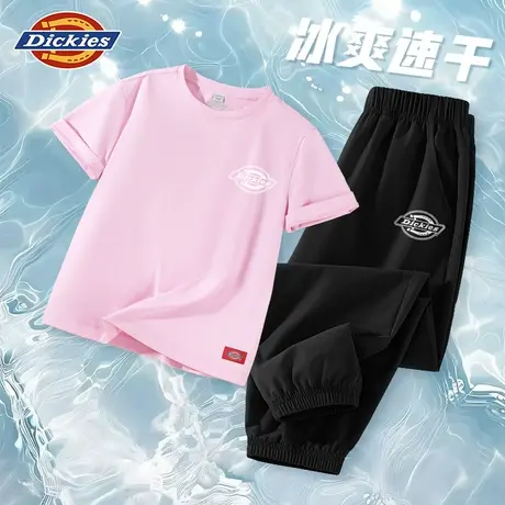 Dickies童装男童套装夏男孩2025新款速干短袖t恤儿童运动衣服薄A商品大图