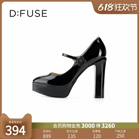 DFuse迪芙斯春季新款厚底芭比鞋高跟玛丽珍单鞋女DF31111055商品大图