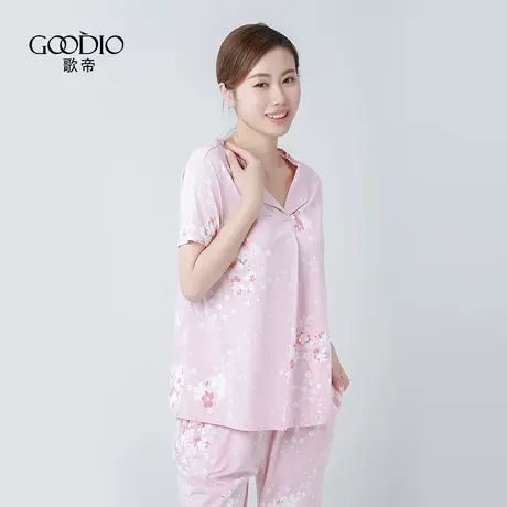 歌帝【直播】樱花印花女家居套装 GDB0132商品大图