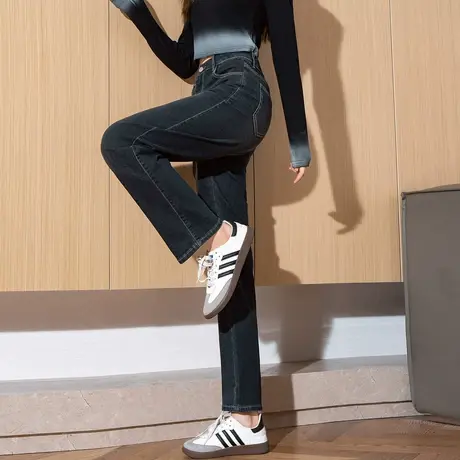 唐狮夏季新款牛仔裤女百搭微弹显瘦修身基础时尚烟管裤子女WTD图片