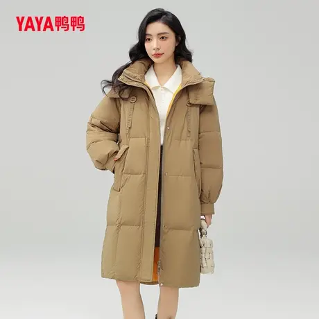 【呼呼专享】鸭鸭羽绒服女2023年秋季韩版时尚长款保暖羽绒外套图片