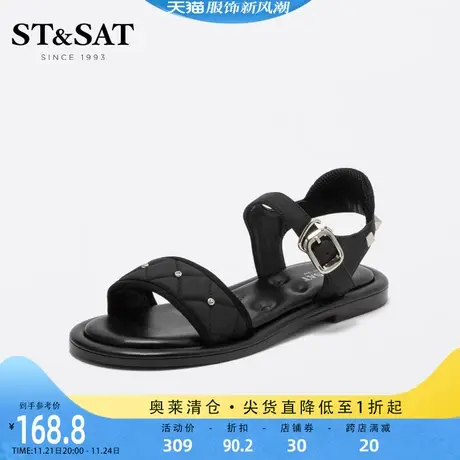 星期六时装凉鞋夏新街头好搭欧美低跟舒适运动休闲女鞋SS22115387图片