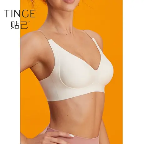 TINGE无痕内衣女夏季薄款小胸聚拢文胸软支撑收副乳透气胸罩抹胸商品大图