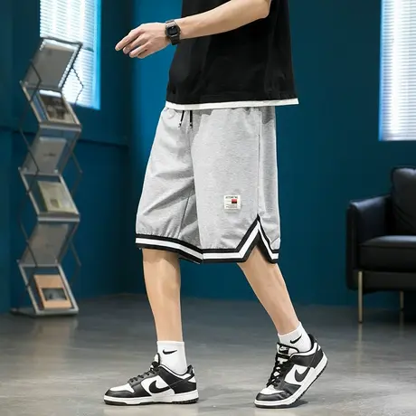 美式篮球短裤男夏季潮流潮牌宽松跑步运动健身裤子男生休闲五分裤商品大图
