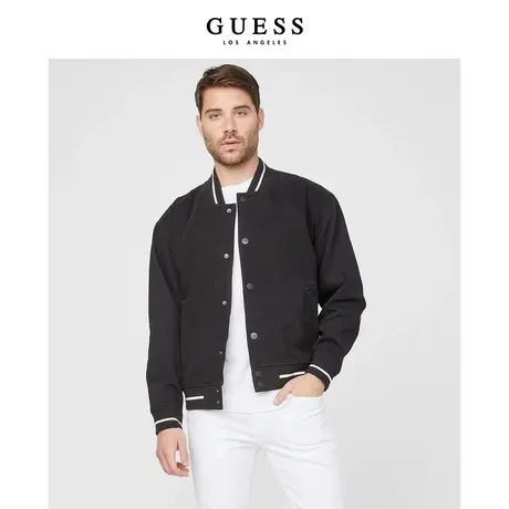 【38上新季】GUESS男士纯色休闲棒球服夹克外套商品大图