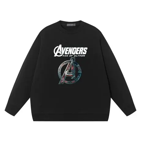 漫威复仇者联盟联名圆领卫衣男秋季钢铁侠蜘蛛侠绿巨人纯棉上衣服商品大图