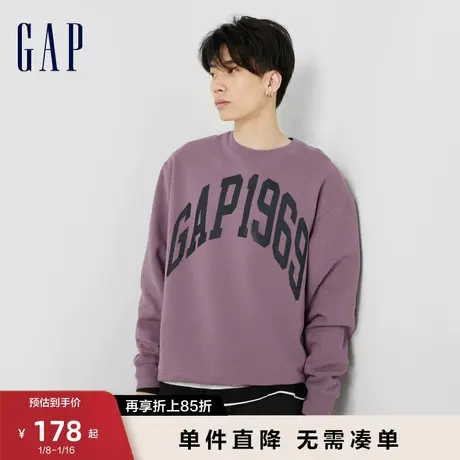 【断码优惠】Gap男女装秋冬新款抓绒保暖卫衣情侣运动上衣762267商品大图
