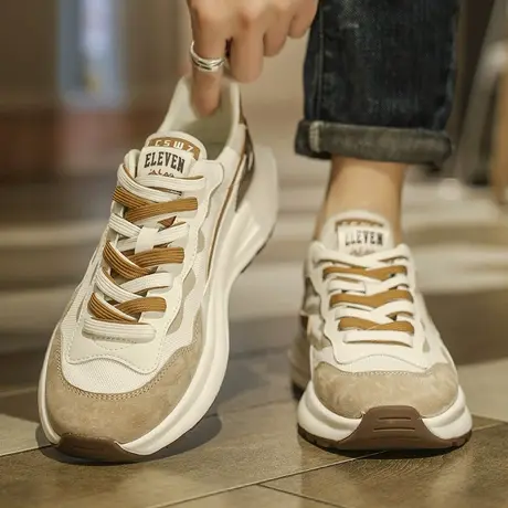 阿甘男鞋春夏季潮流百搭运动鞋2024新款高级感休闲厚底莆田老爹鞋商品大图