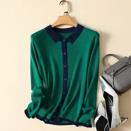 清仓!针织衫女装羊毛开衫长袖秋季新款早秋爆款上衣秋装毛衣外套商品大图