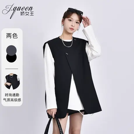 马甲外套女2023秋季新款时尚百搭小众设计感洋气时髦无袖坎肩马夹图片