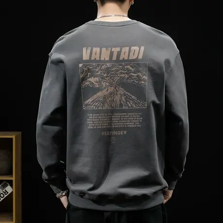 加绒卫衣男秋冬款大码宽松秋季2022新款男士胖子加肥加大潮牌春秋图片