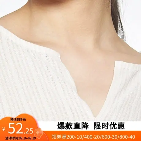 艾格夏季女装新款显瘦设计感小众纯色系带衬衫Z337商品大图