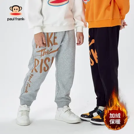 大嘴猴童装男童裤子2023新品中大童秋季灰色卫裤运动长裤儿童秋装商品大图