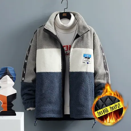 12青少年棉衣外套13男孩初中学生14颗粒绒15岁大童冬装潮流16帅气商品大图