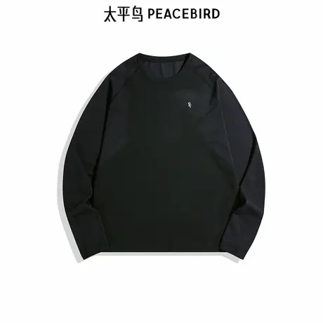 【商场同款】太平鸟男装T恤宽松印花运动圆领长袖 B2CPE4146商品大图