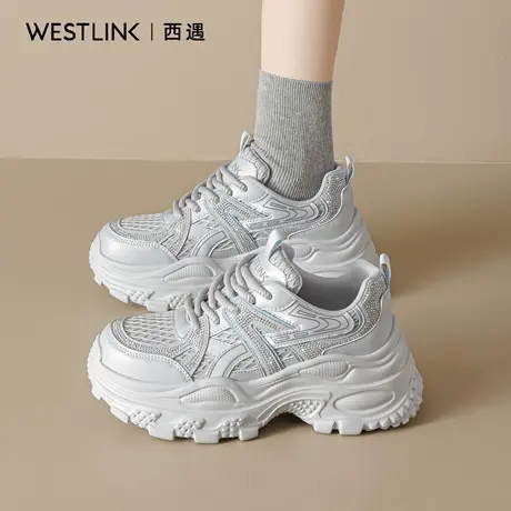 西遇厚底老爹鞋女款2025秋季新款爆款增高轻便软底休闲运动鞋子A商品大图