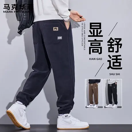 马克华菲灯芯绒男裤休闲裤春秋款男士束脚长裤运动裤男款小脚裤子商品大图