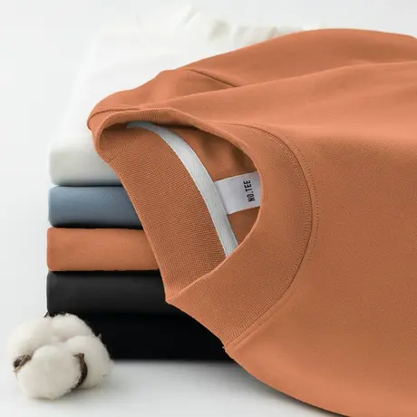 380g重磅半高领长袖t恤男秋冬内搭打底衫加厚款纯色中领秋衣小衫商品大图