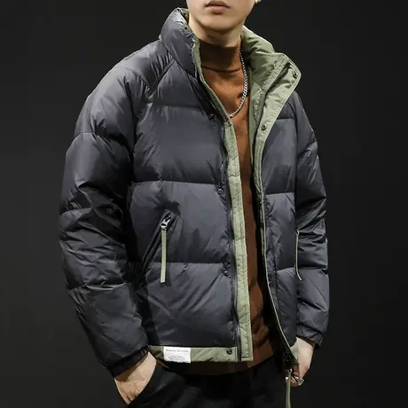 90白鸭羽绒服男冬季立领2023新款大码男装男士轻薄外套加肥加大潮商品大图